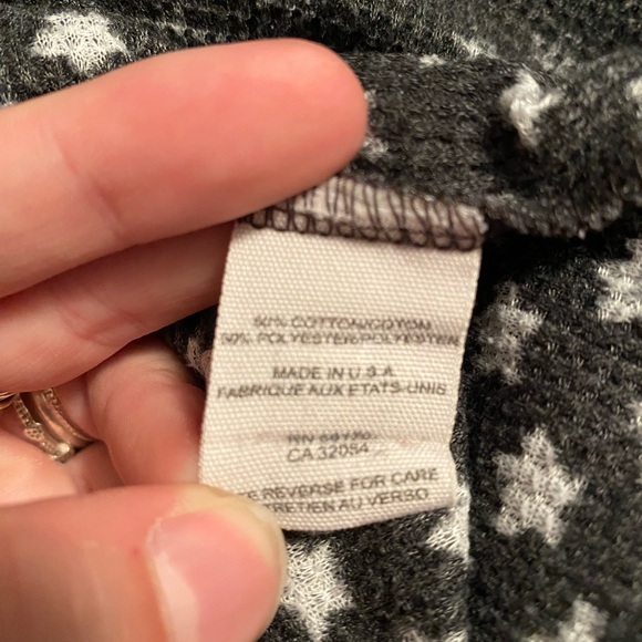 Free People Black and White Star Long Sleeve Top - Picture 4 of 4